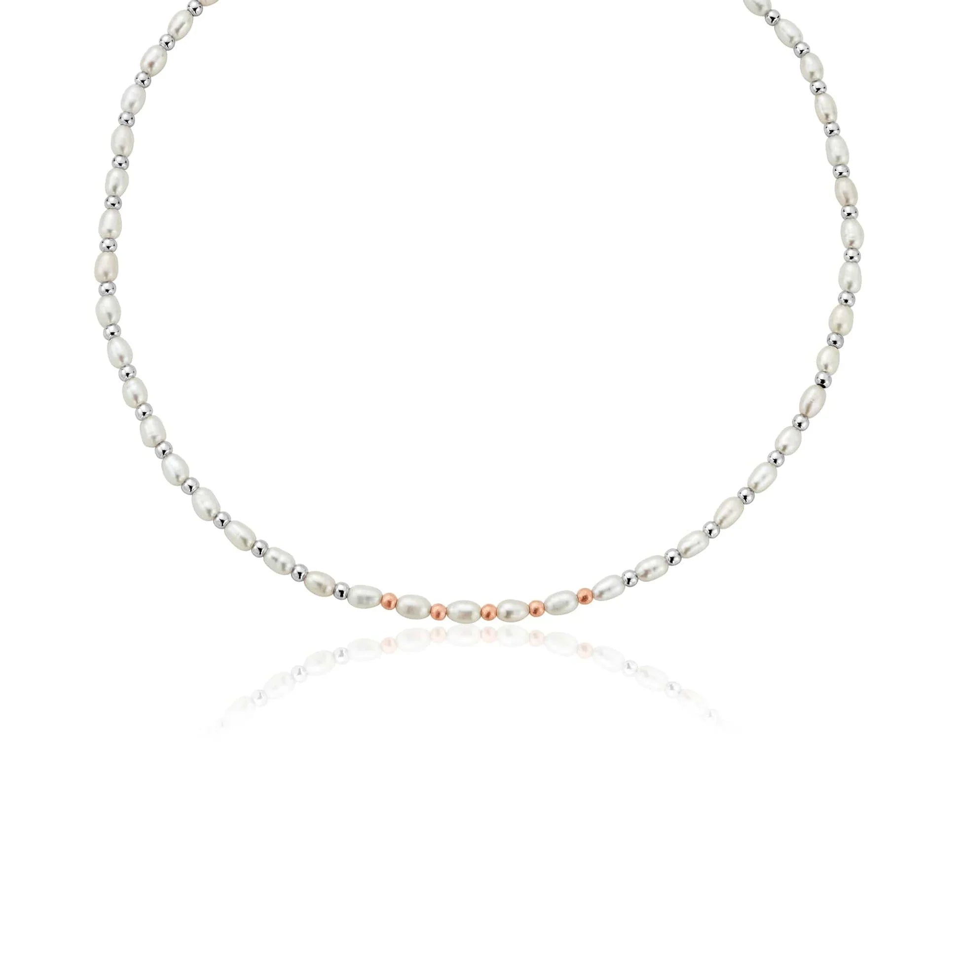 Clogau Welsh Beachcomber Sterling Silver Freshwater Pearl Choker CLG-1867