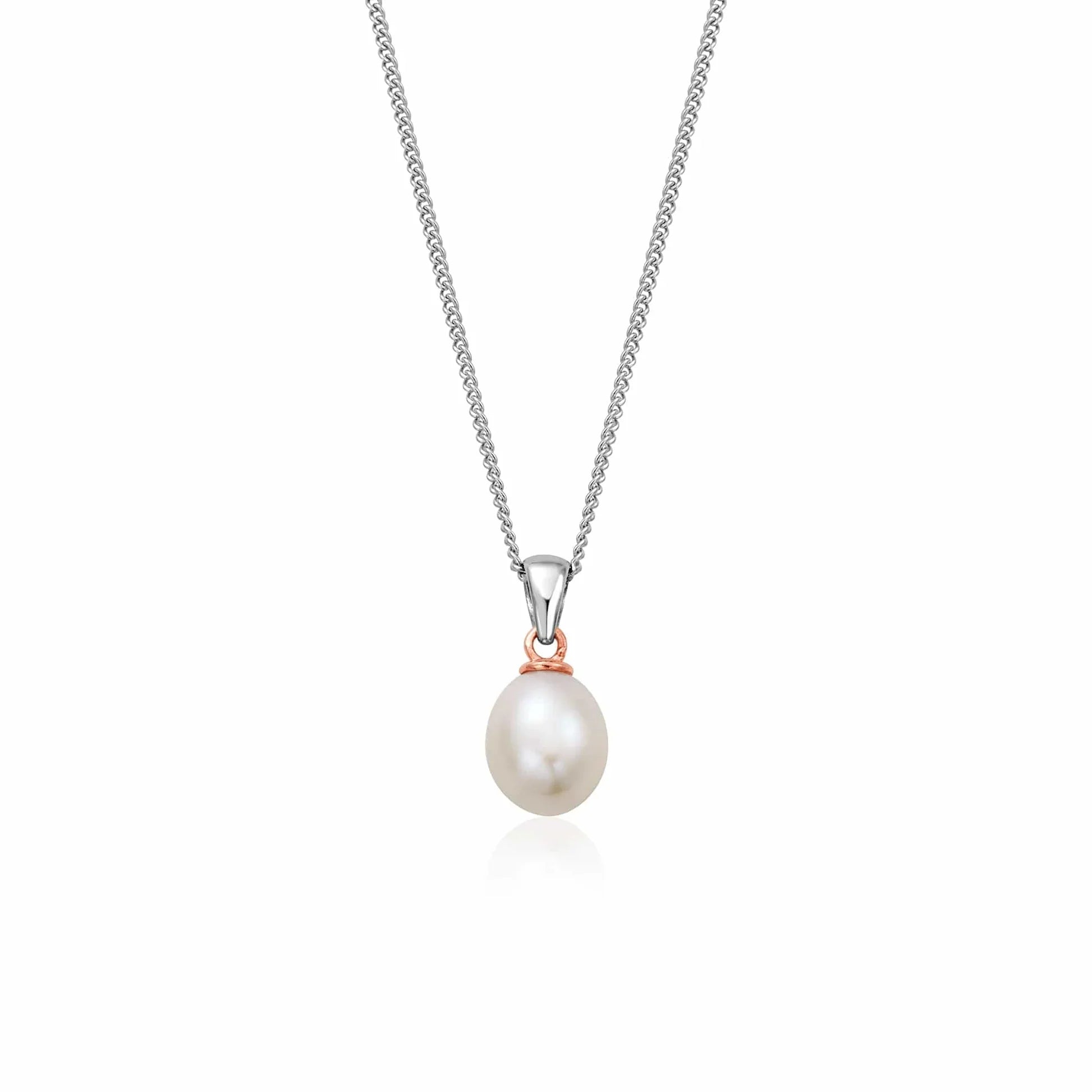 Clogau Welsh Beachcomber Sterling Silver Freshwater Pearl Pendant CLG-1859