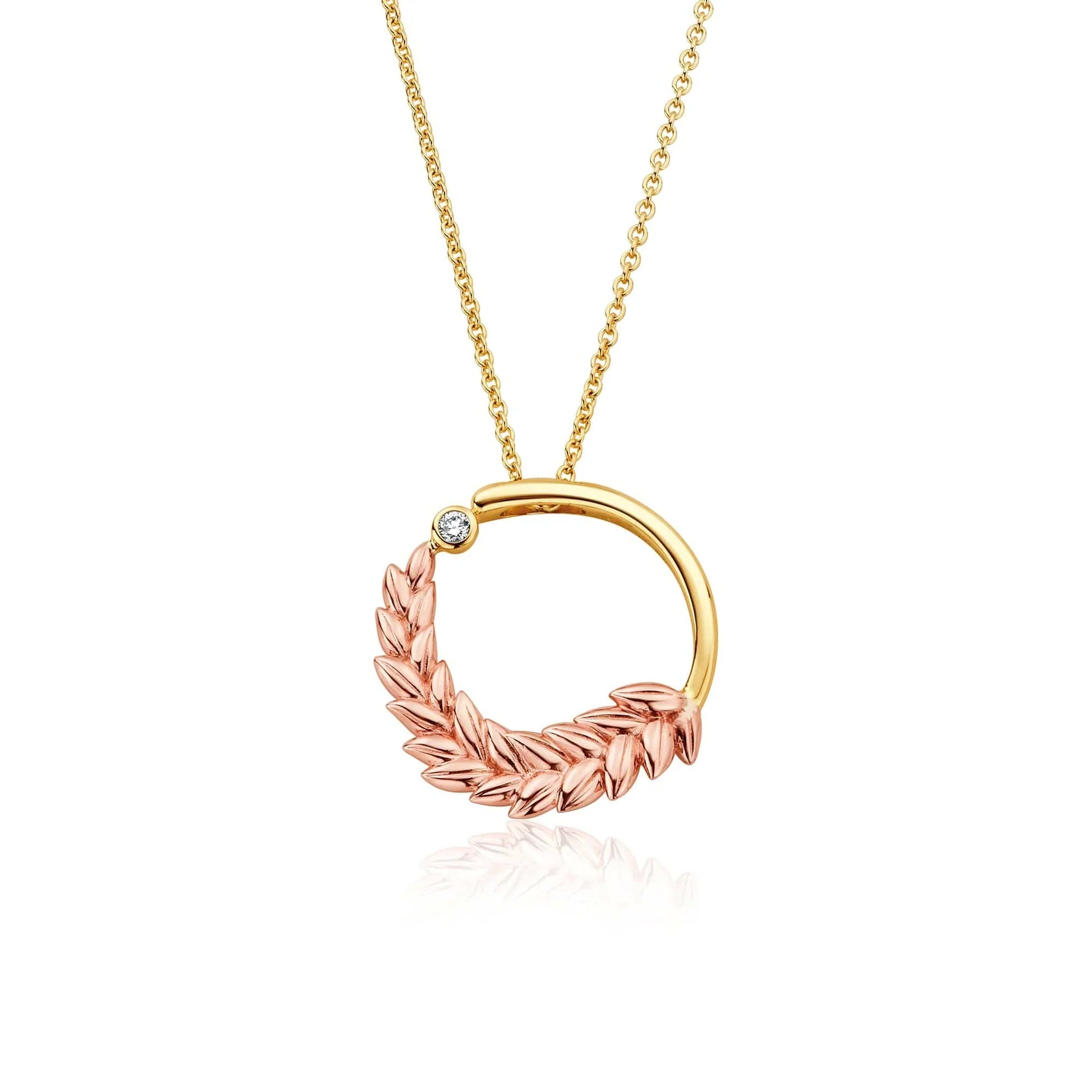 Clogau Lilibet Circular 9ct Gold Diamond Pendant D CLG-1863
